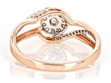 White Diamond 10k Rose Gold Band Ring 0.20ctw