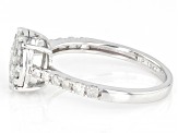 White Diamond 10k White Gold Cluster Ring 0.75ctw