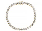 White Diamond 14k Yellow Gold Over Sterling Silver Tennis Bracelet 1.00ctw