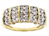 White Diamond 14k Yellow Gold Over Sterling Silver Band Ring 1.00ctw ...