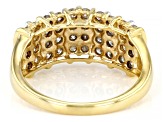 White Diamond 14k Yellow Gold Over Sterling Silver Band Ring 1.00ctw