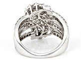 White Diamond 10k White Gold Cluster Ring 2.00ctw