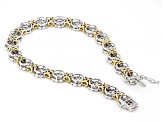 White Diamond 10k Two-Tone Gold Tennis Bracelet 4.00ctw