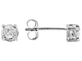 White Diamond 10k White Gold Stud Earrings 0.15ctw