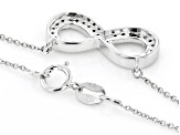 Black Diamond Rhodium Over Sterling Silver Infinity Necklace 0.25ctw