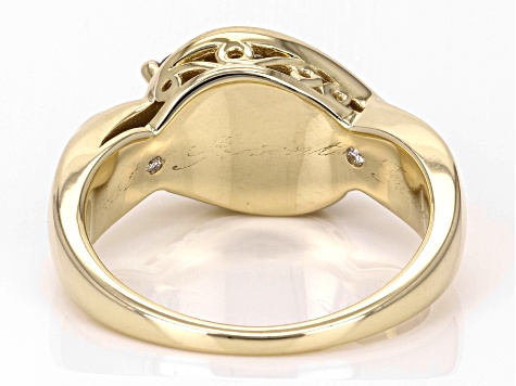 White Diamond 10k Yellow Gold 3-Stone Ring 1.00ctw