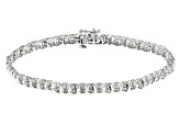 White Diamond 10k White Gold Tennis Bracelet 1.00ctw