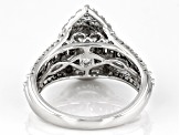 White Diamond 14k White Gold Halo Ring 1.50ctw