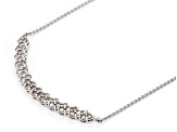 White Diamond 10k White Gold Cluster Necklace 1.00ctw