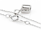 White Diamond 10k White Gold Quad Pendant With 18" Cable Chain 0.30ctw