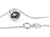 Black Diamond Rhodium Over Sterling Silver Solitaire Necklace 1.00ctw