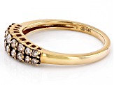 Champagne Diamond 14k Yellow Gold Band Ring 0.50ctw