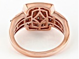 Champagne Diamond 18k Rose Gold Over Sterling Silver Cluster Ring 1.00ctw