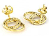 Round White Diamond 14k Yellow Gold Over Sterling Silver Stud Earrings 0.15ctw