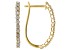 White Diamond 10k Yellow Gold Hoop Earrings 0.25ctw