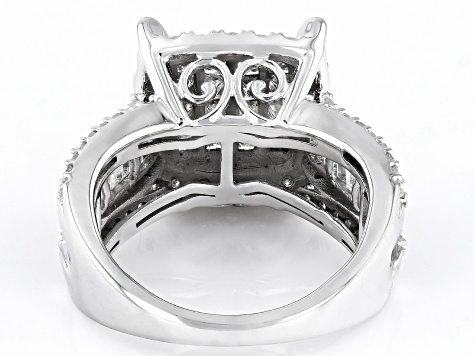 White Diamond 10k White Gold Quad Ring 2.00ctw - DOE445 | JTV.com