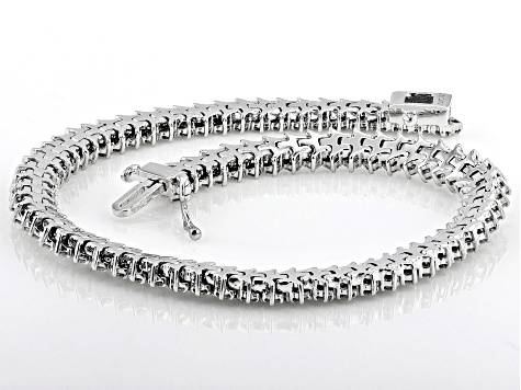 White Diamond 10k White Gold Tennis Bracelet 3.00ctw