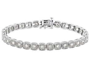 White Diamond 14k White Gold Tennis Bracelet 5.00ctw