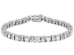 White Diamond 10k White Gold Tennis Bracelet 5.00ctw