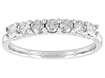 White Diamond 10k Yellow Gold Band Ring 0.33ctw