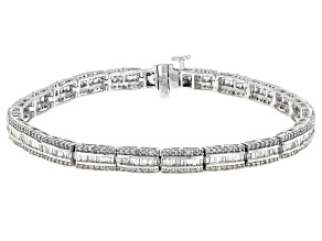 White Diamond 14k White Gold Tennis Bracelet 3.15ctw