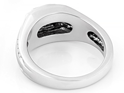 Blue and White Diamond Ring Quilt Pattern 10k White Gold 1/4 CTW