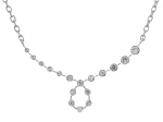 White Diamond 10k White Gold Necklace 0.10ctw
