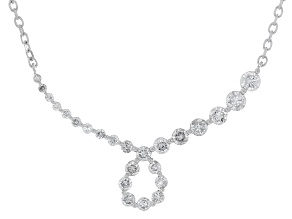 White Diamond 10k White Gold Necklace 0.50ctw