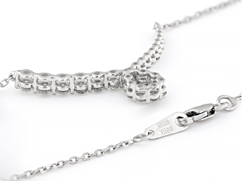 White Diamond 10k White Gold Necklace 0.50ctw