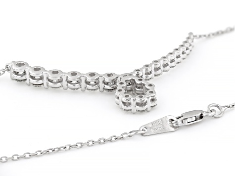 White Diamond 10k White Gold Necklace 1.00ctw