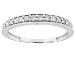 White Diamond 10k White Gold Band Ring 0.25ctw
