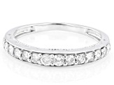 White Diamond 10k White Gold Band Ring 0.50ctw