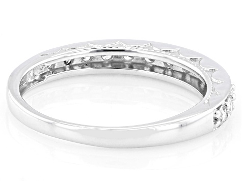 White Diamond 10k White Gold Band Ring 0.50ctw