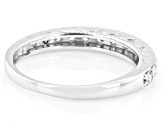White Diamond 10k White Gold Band Ring 0.50ctw