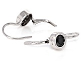 Black Diamond Rhodium Over Sterling Silver Solitaire Drop Earrings 2.00ctw
