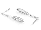 White Diamond 10k White Gold Dangle Earrings 0.33ctw