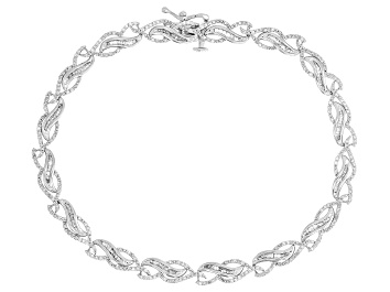 Picture of White Diamond 10k White Gold Tennis Bracelet 1.00ctw