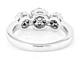White Diamond 10k White Gold Cluster Ring 0.50ctw