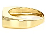 White Diamond 10k Yellow Gold Mens Ring 0.20ctw