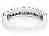 Multi-Color And White Diamond Rhodium Over Sterling Silver Band Ring 0.50ctw