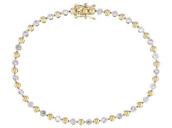 White Lab-Grown Diamond, 14k White Gold Bracelet 3.00ctw