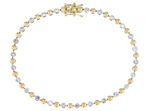 White Diamond 14K Yellow Gold Bracelet 2.00ctw