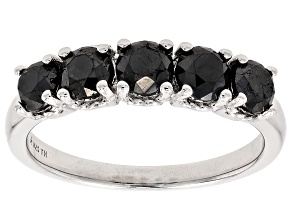 Black Diamond Rhodium Over Sterling Silver Band Ring 1.50ctw