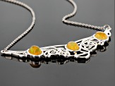 Ethiopian Opal Sterling Silver 3-Stone Necklace 1.20ctw