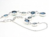 Blue Larimar Sterling Silver Necklace 24.00ctw