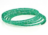 Green Onyx Stainless Steel Beaded Wrap Bracelet.