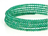 Green Onyx Stainless Steel Beaded Wrap Bracelet.