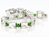 Green Prasiolite Rhodium Over Sterling Silver Bracelet 32.63ctw