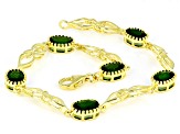 Green Chrome Diopside 18k Yellow Gold Over Sterling Silver Bracelet 4.30ctw