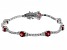 Red Garnet Rhodium Over Sterling Silver Bracelet 7.10ctw